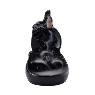 Black Ceramic Backflow Incense Burner